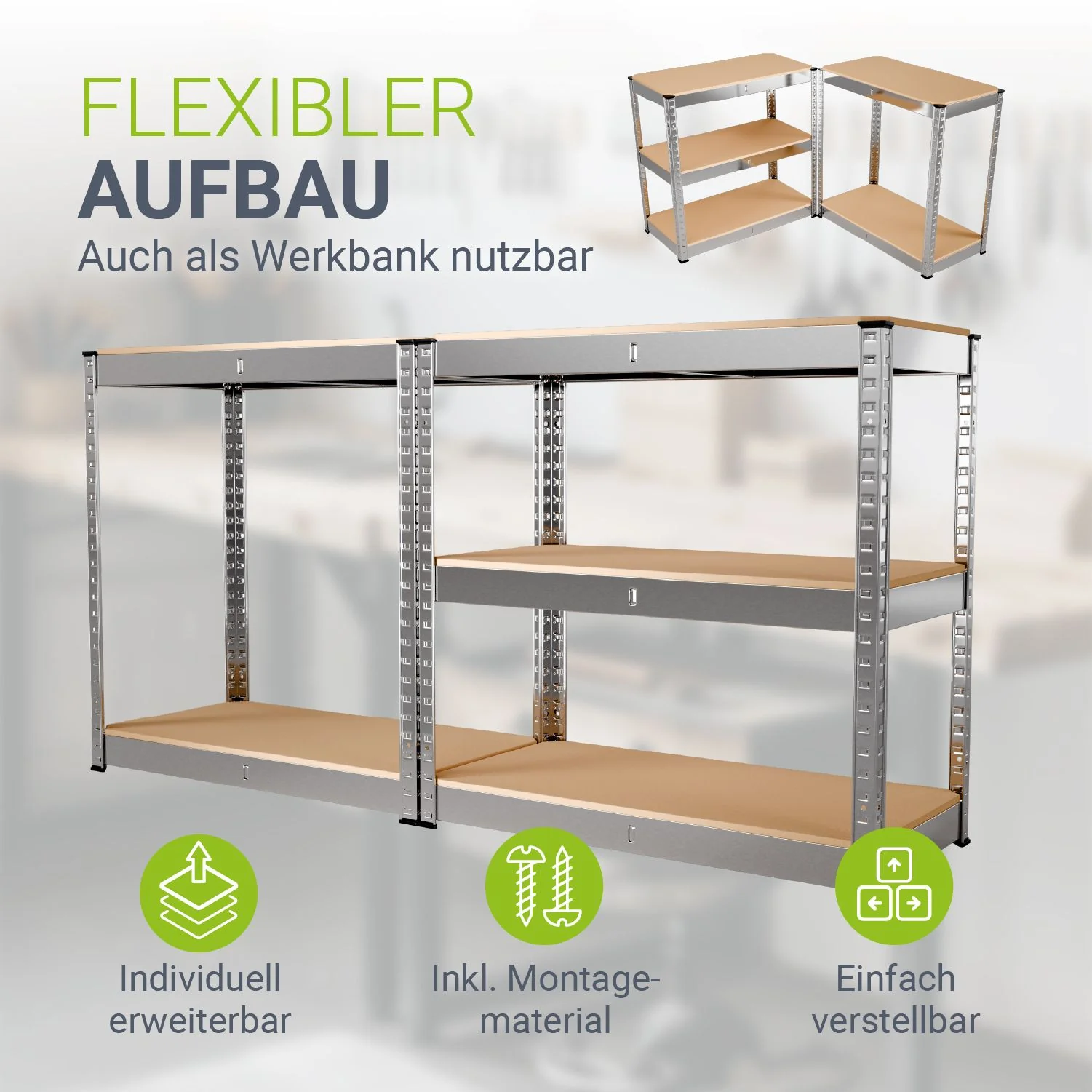 Lagerregal Easy 2er Set 160 x 80 x 40 cm - Image 8