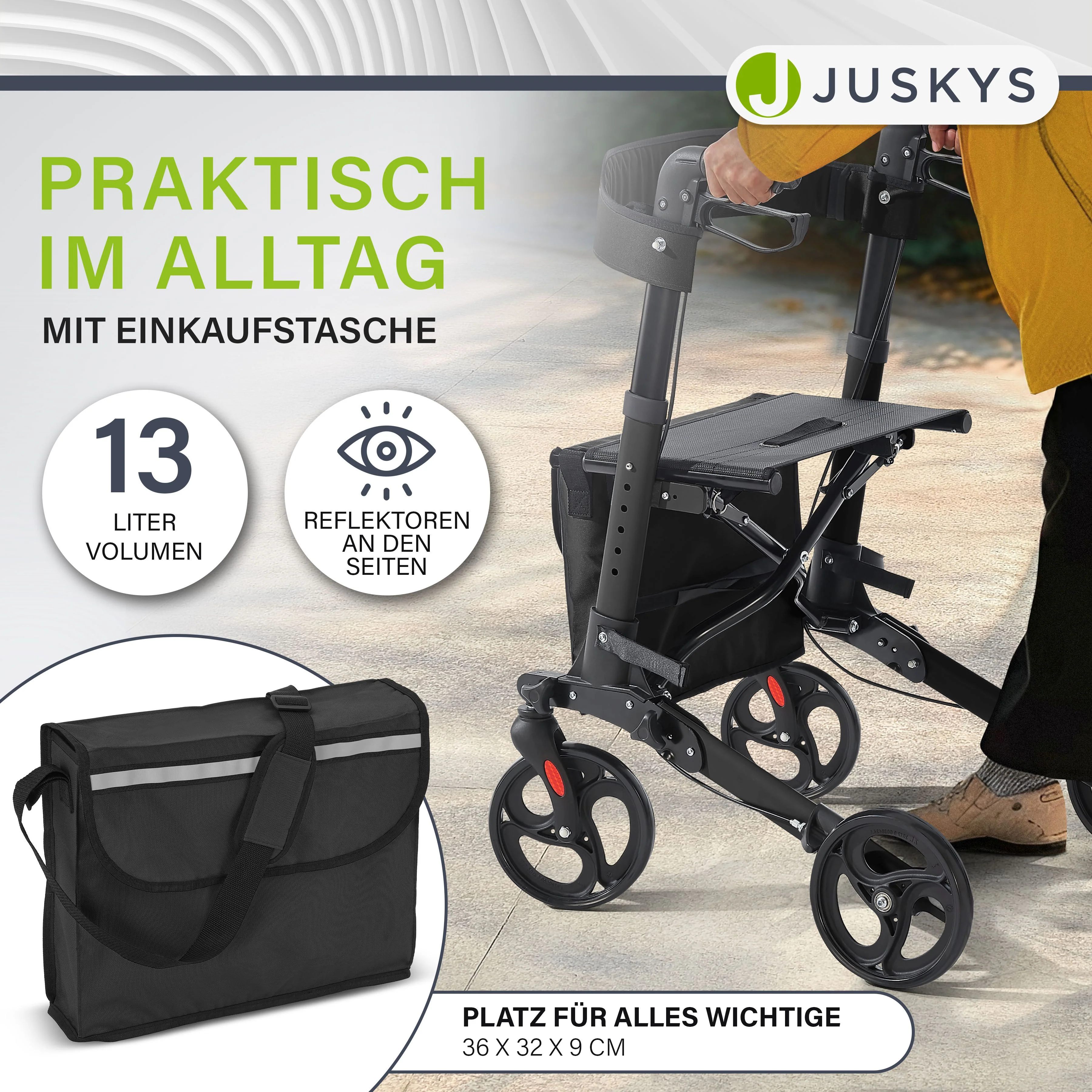 Aluminium Rollator Vital mit Sitz - Image 14