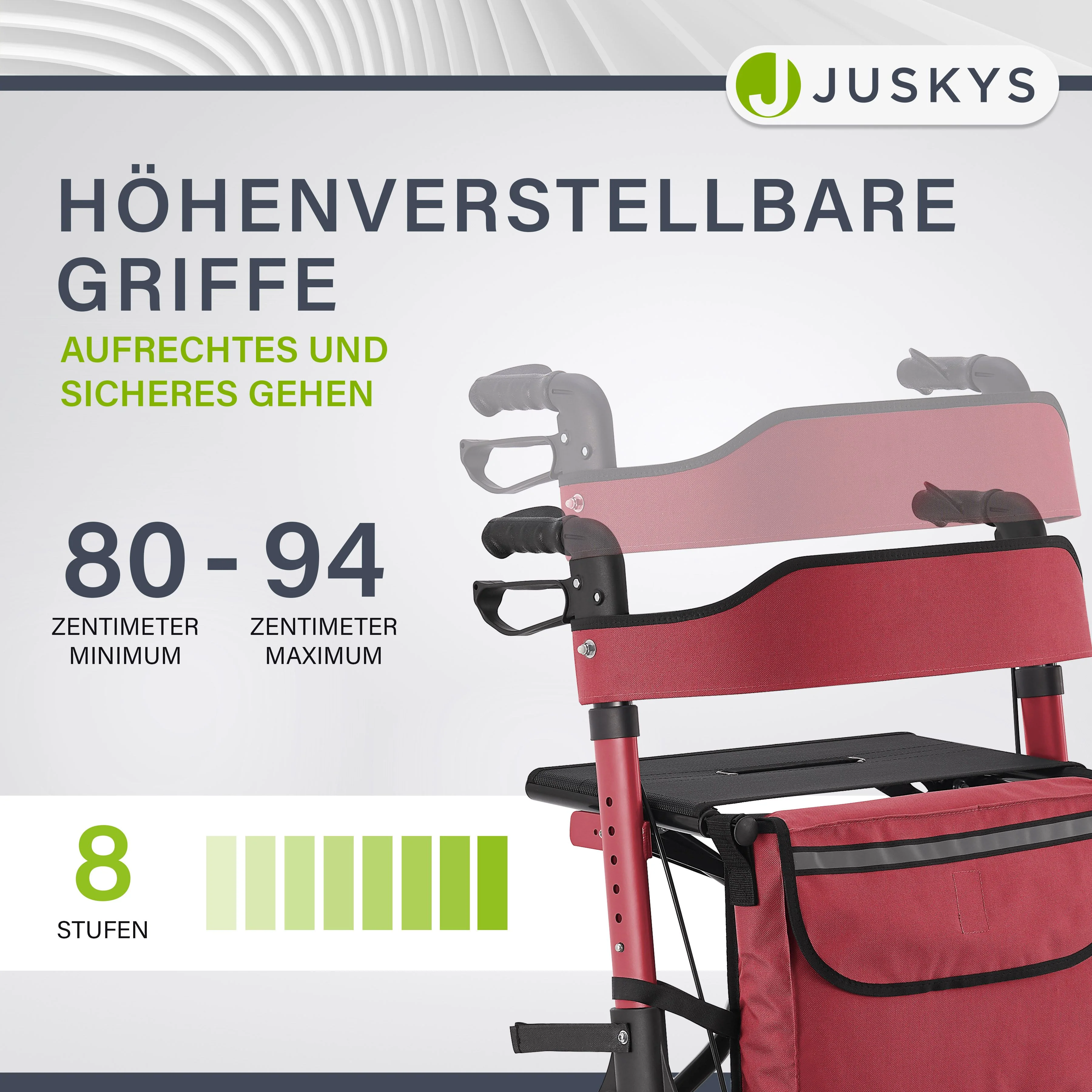 Aluminium Rollator Vital mit Sitz - Image 23