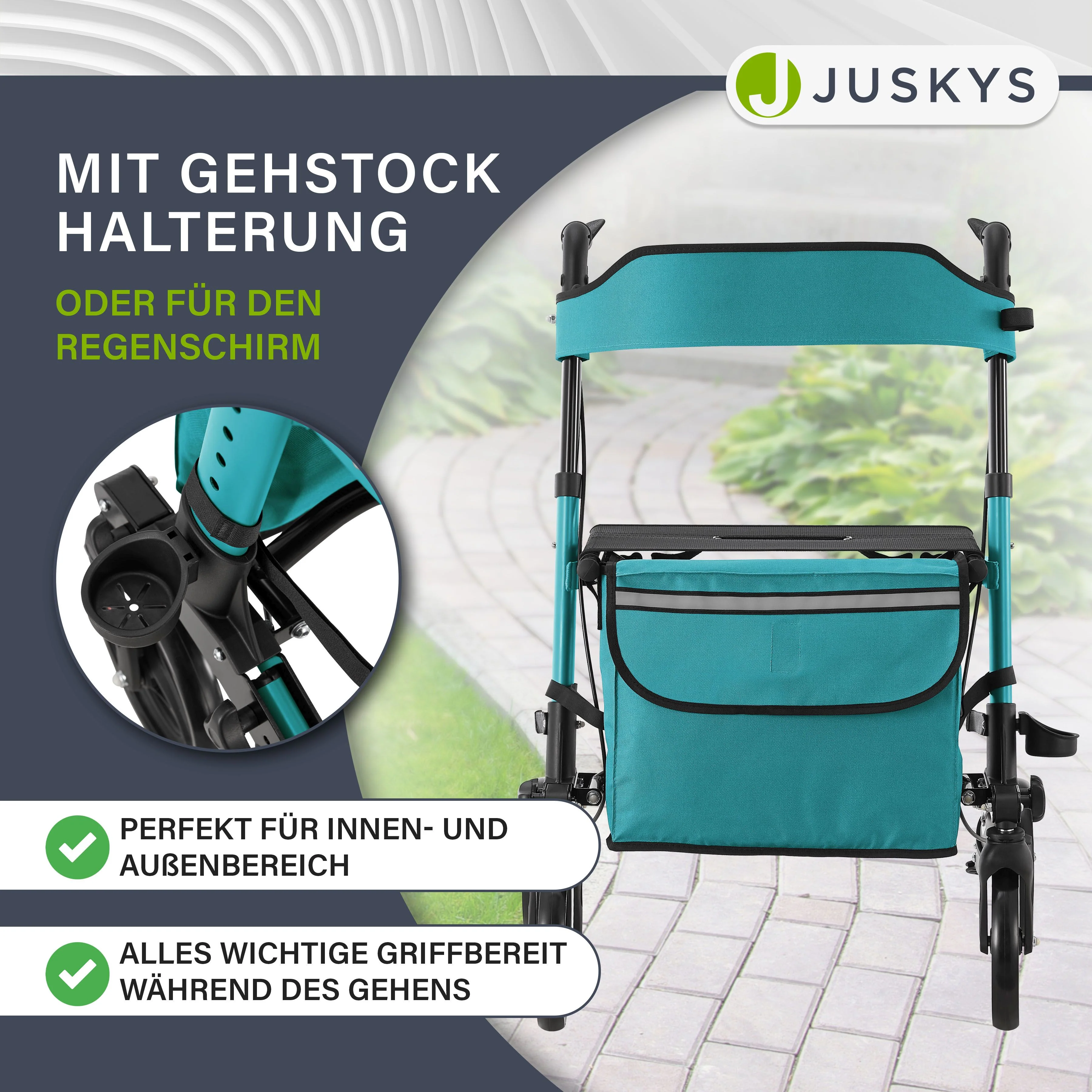 Aluminium Rollator Vital mit Sitz - Image 32
