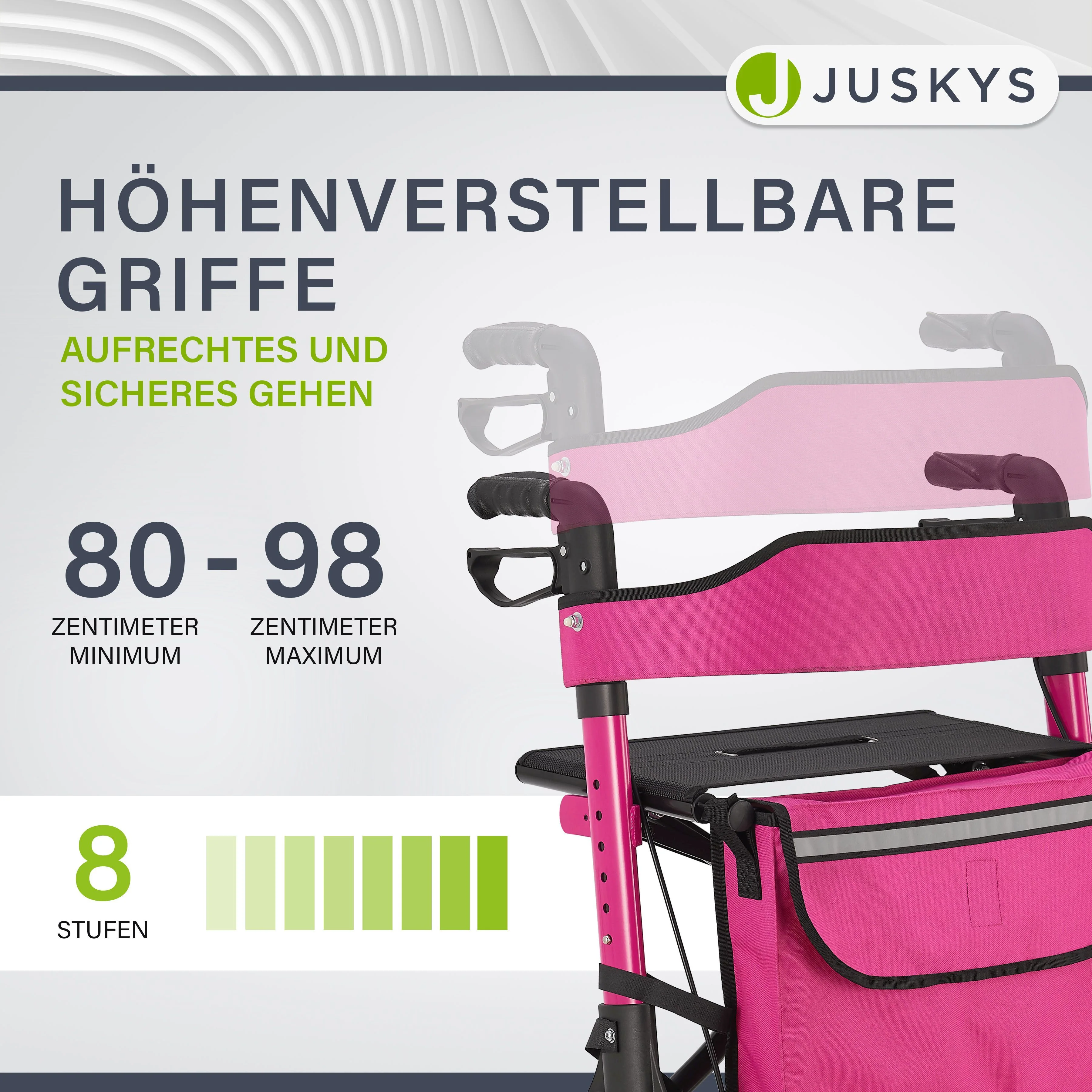 Aluminium Rollator Vital mit Sitz - Image 47