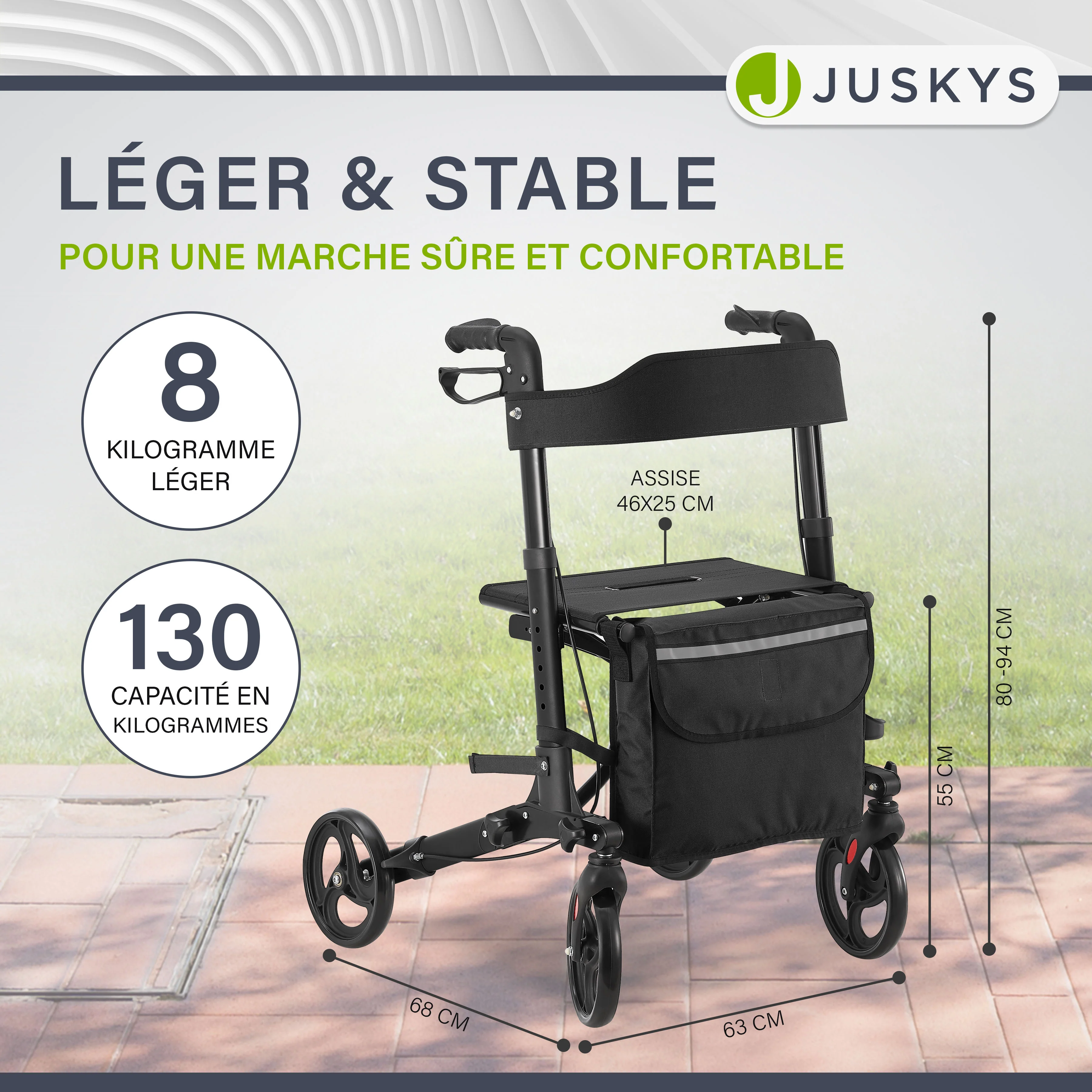 Aluminium Rollator Vital mit Sitz - Image 58