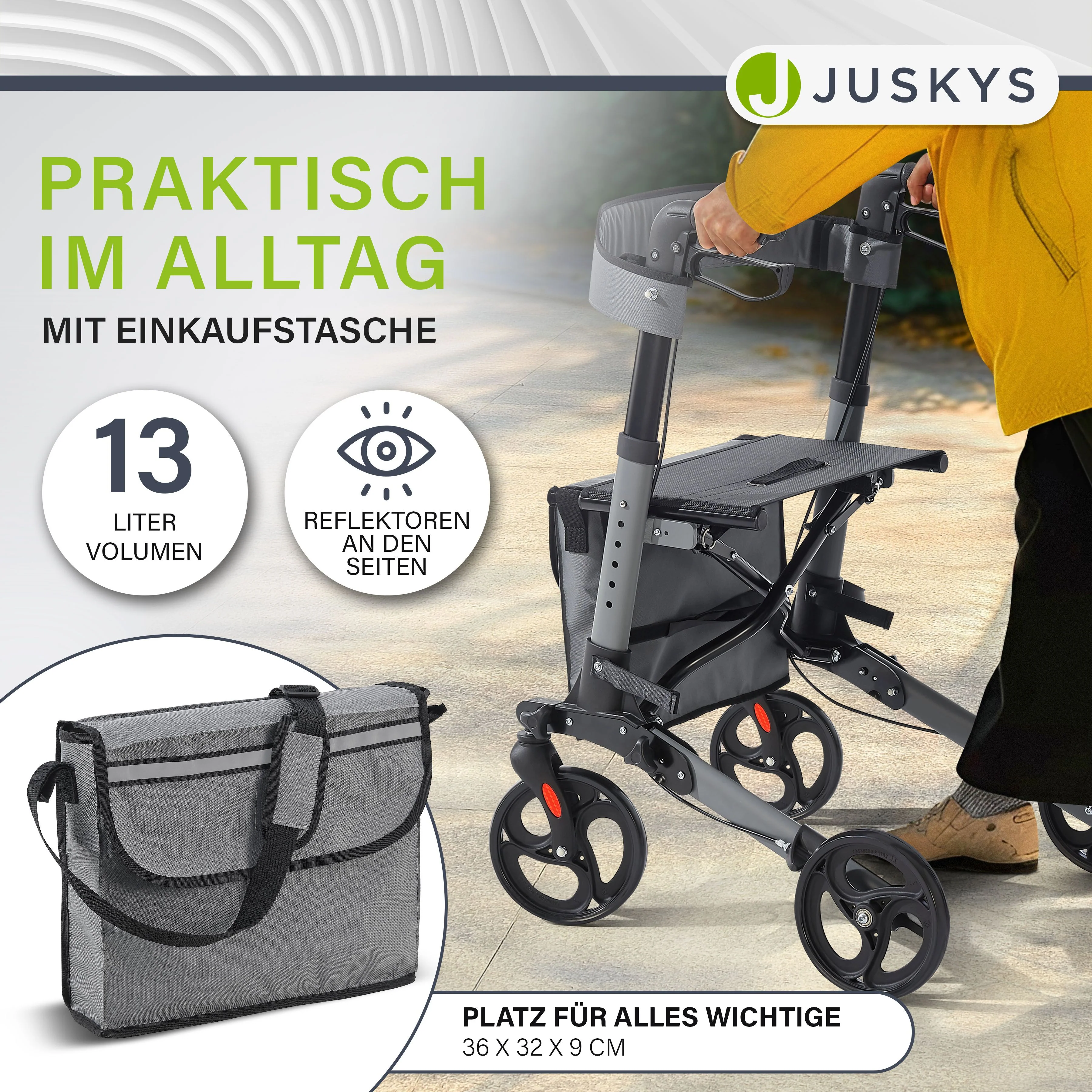 Aluminium Rollator Vital mit Sitz - Image 6