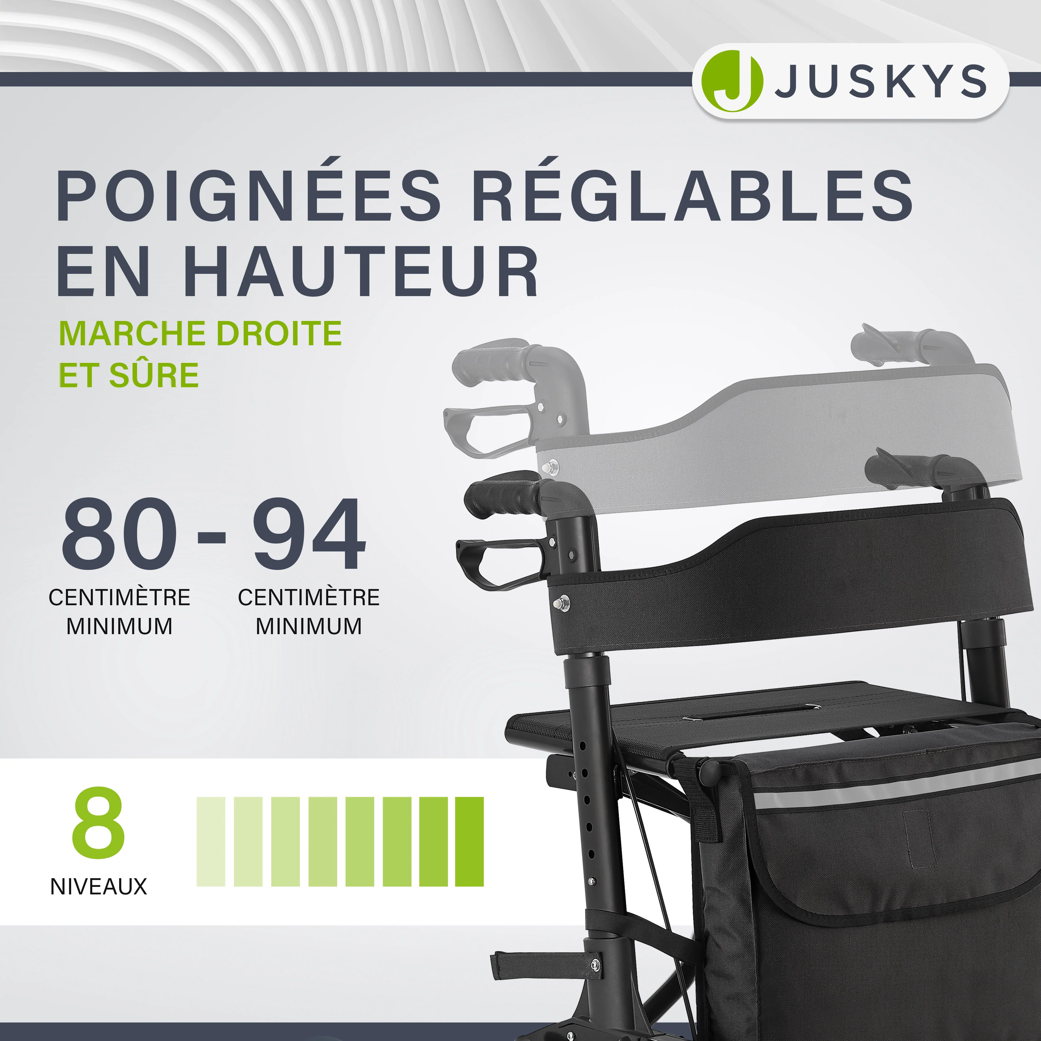 Aluminium Rollator Vital mit Sitz - Image 64