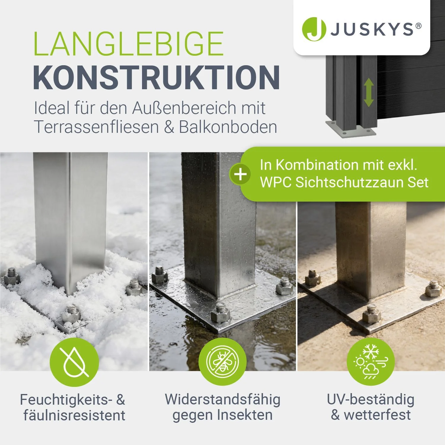 Aufschraubhülse für WPC Zaunelemente - Image 3
