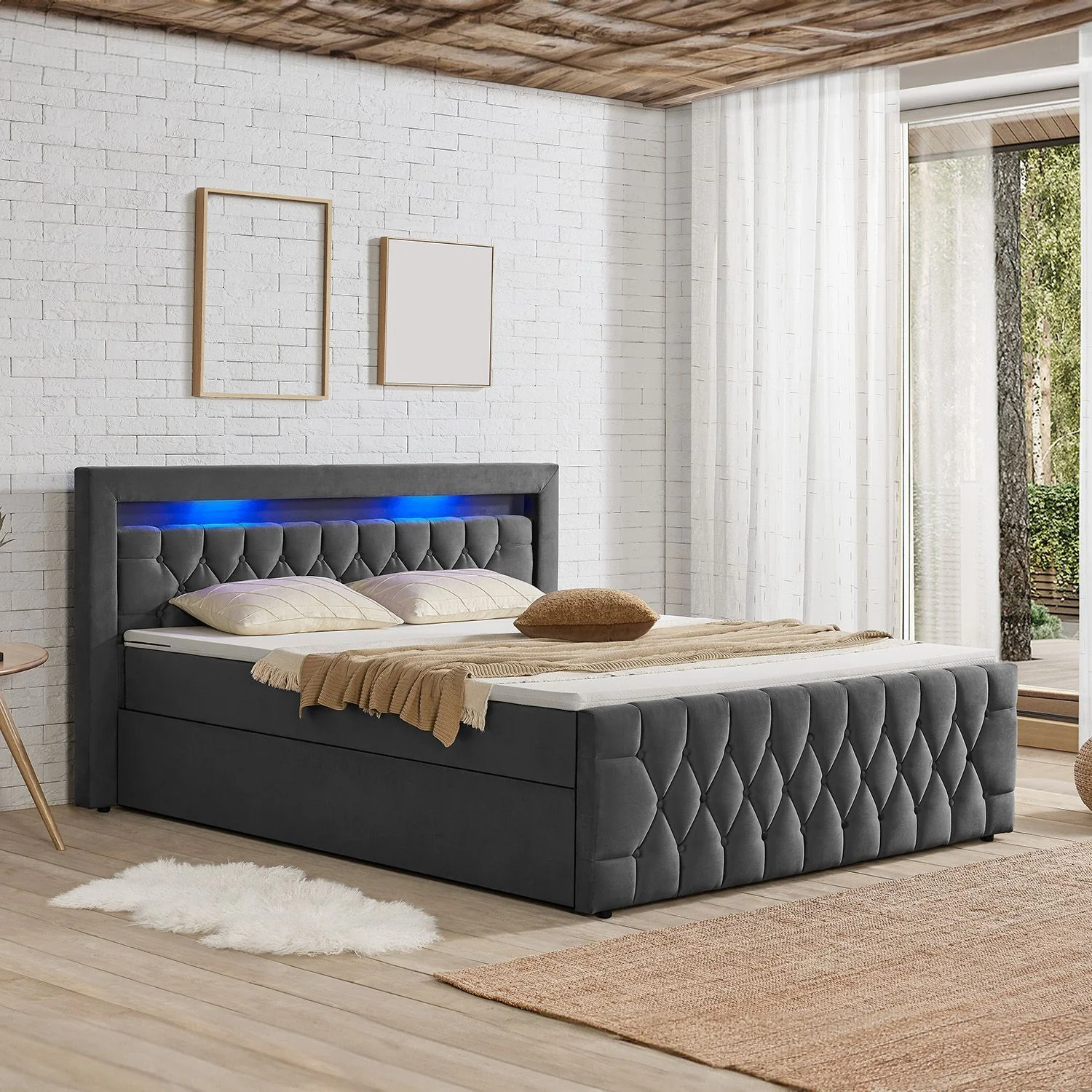 Boxspringbett Leona - Samt - Image 29