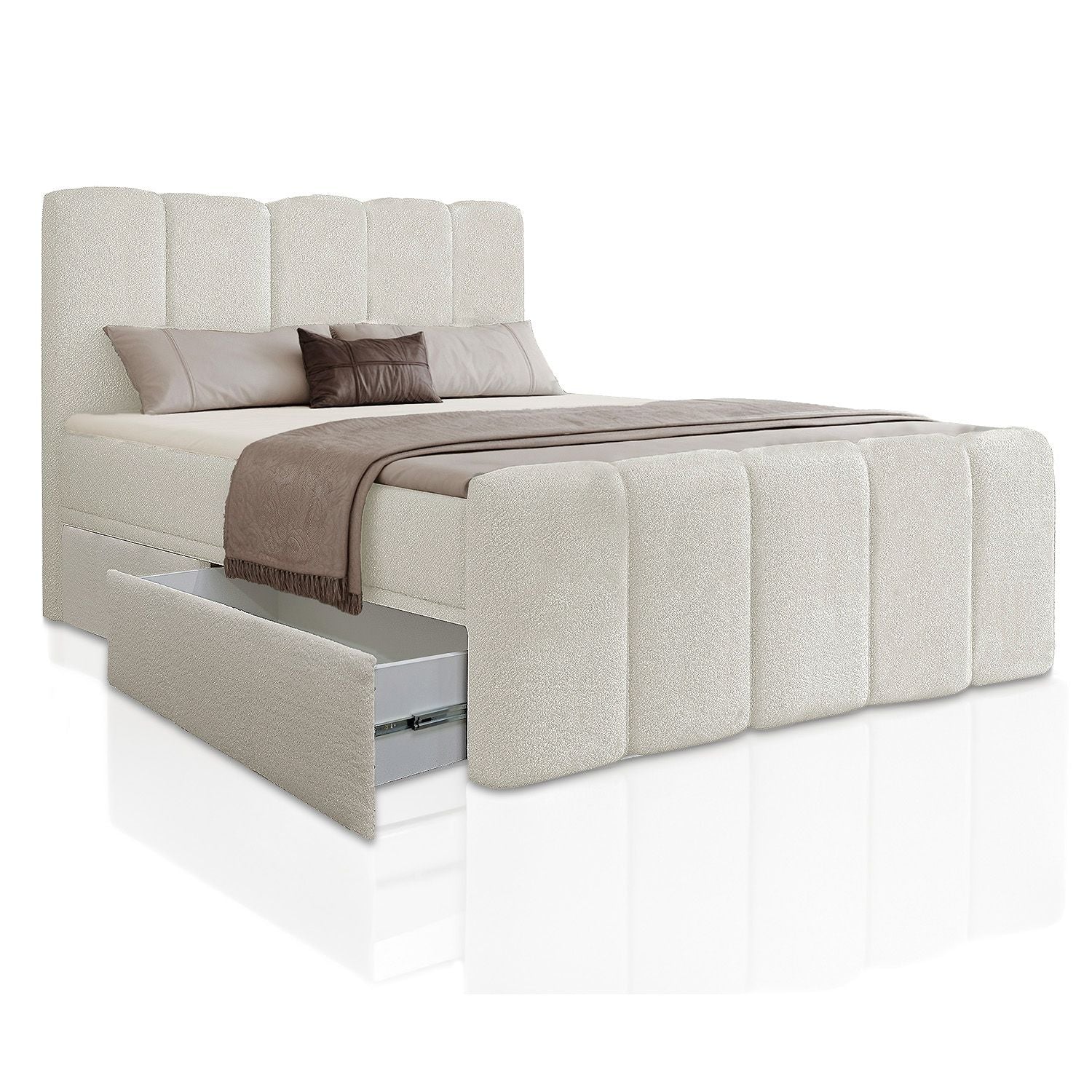 Boxspringbett Manitoba - Bouclé-Stoff - Image 22
