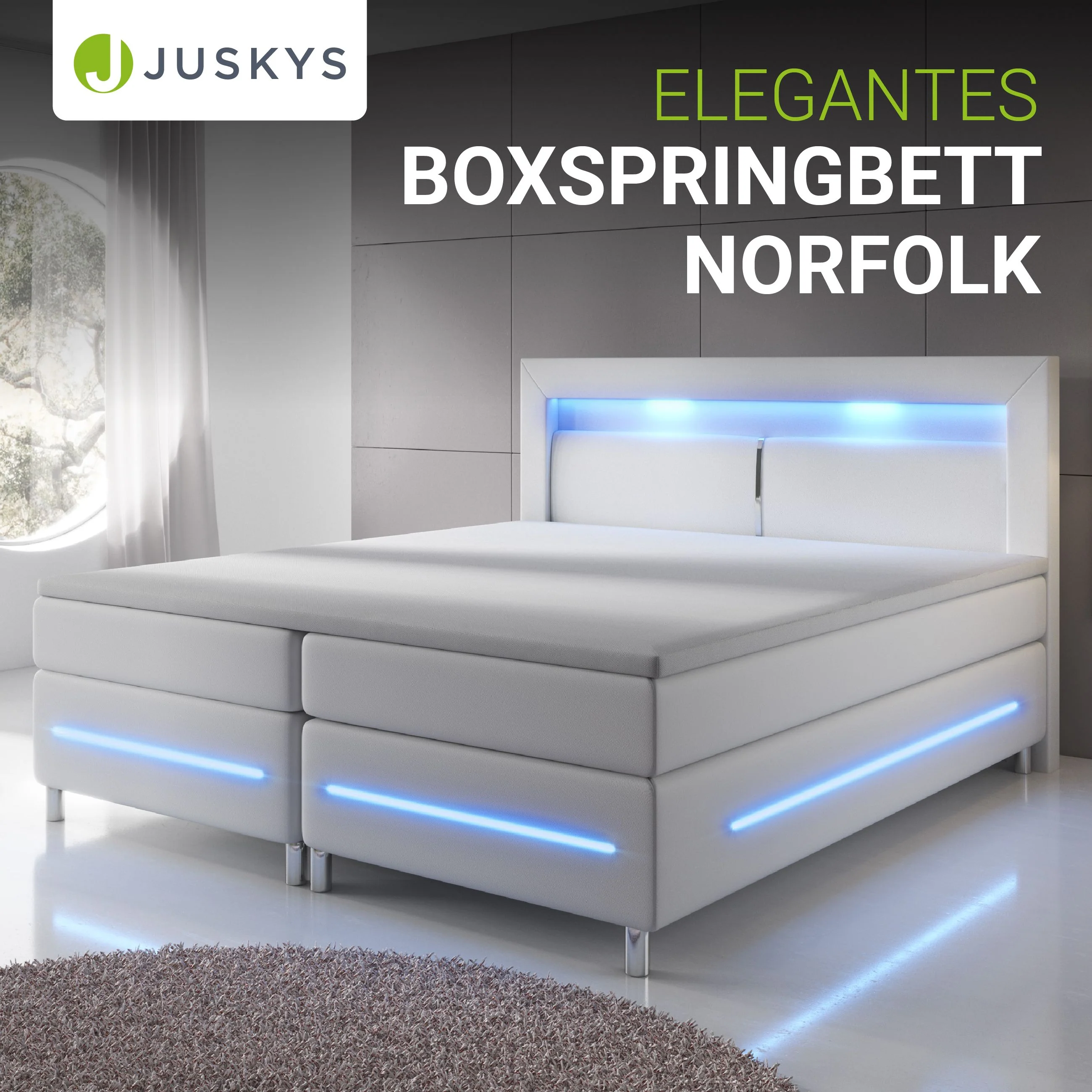 Boxspringbett Norfolk - Kunstleder - Image 42