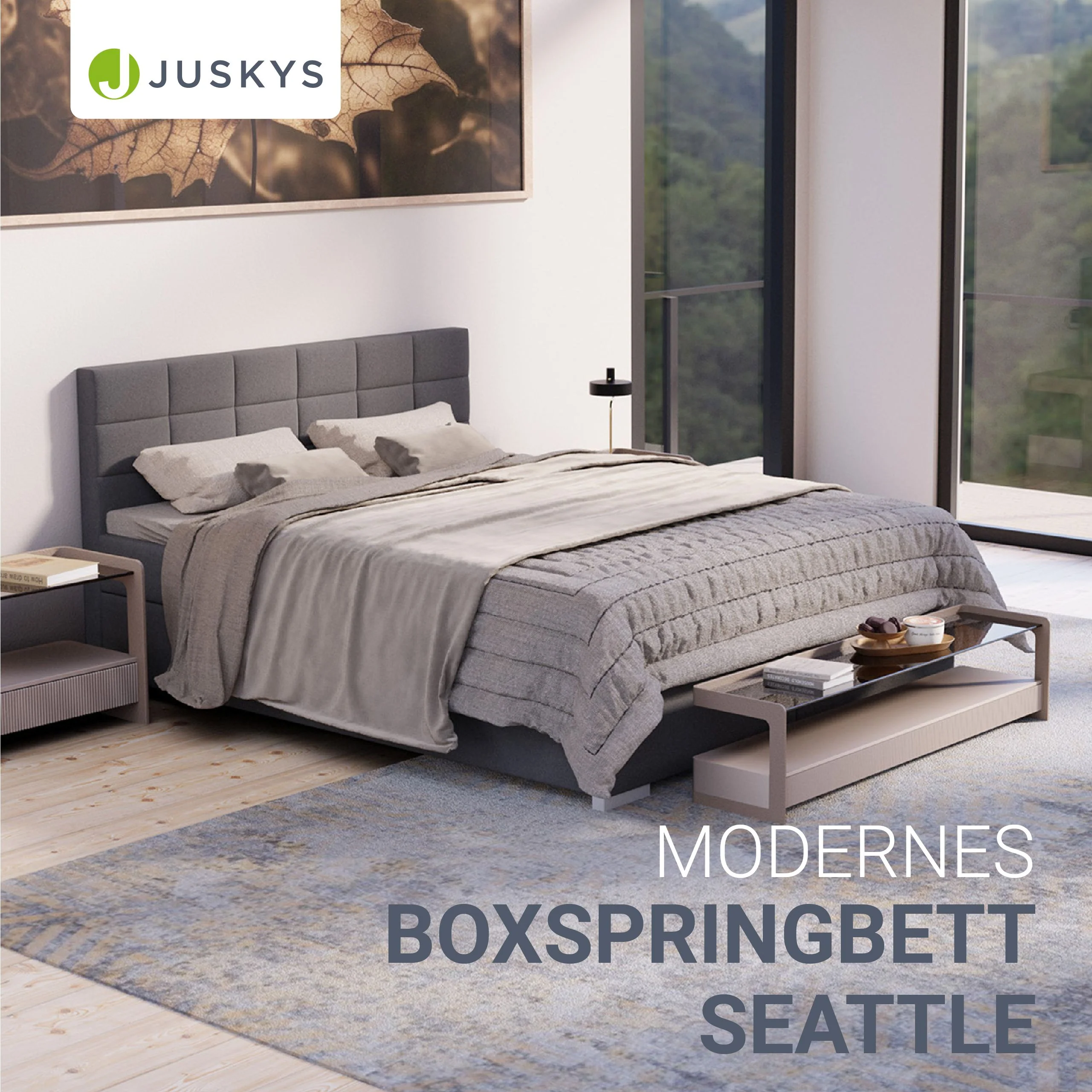 Boxspringbett Seattle - Malmo-Stoff - Image 9