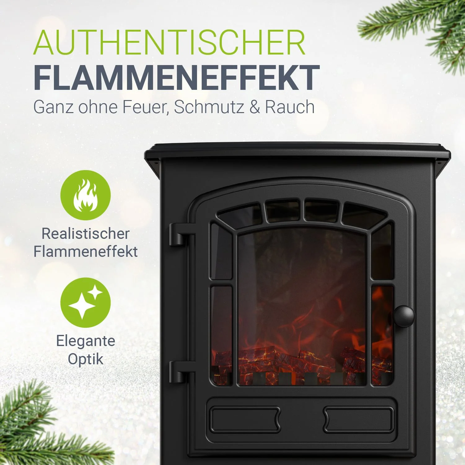 Elektrokamin 2000W mit Flammeneffekt - Image 4