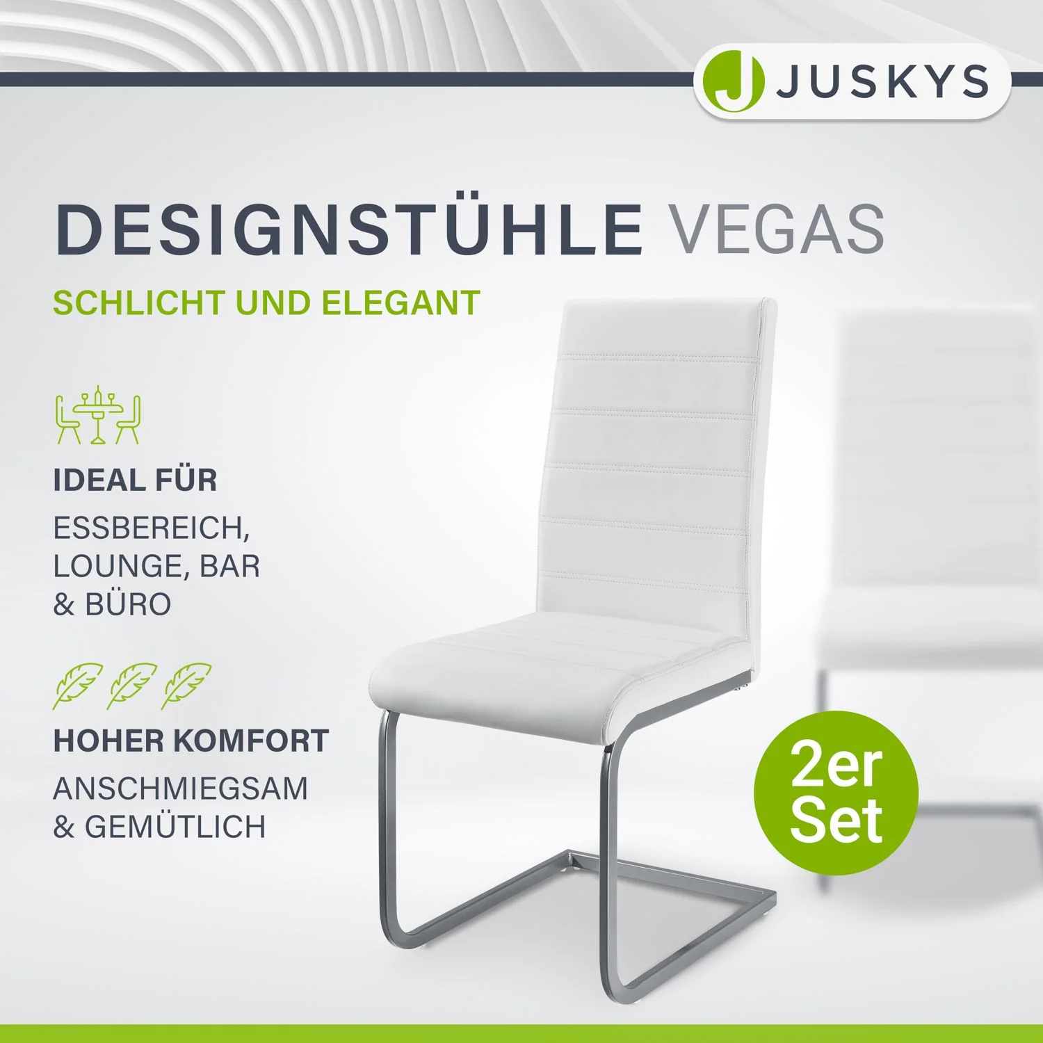 Freischwinger Stuhl Vegas mit Kunstleder - Image 18