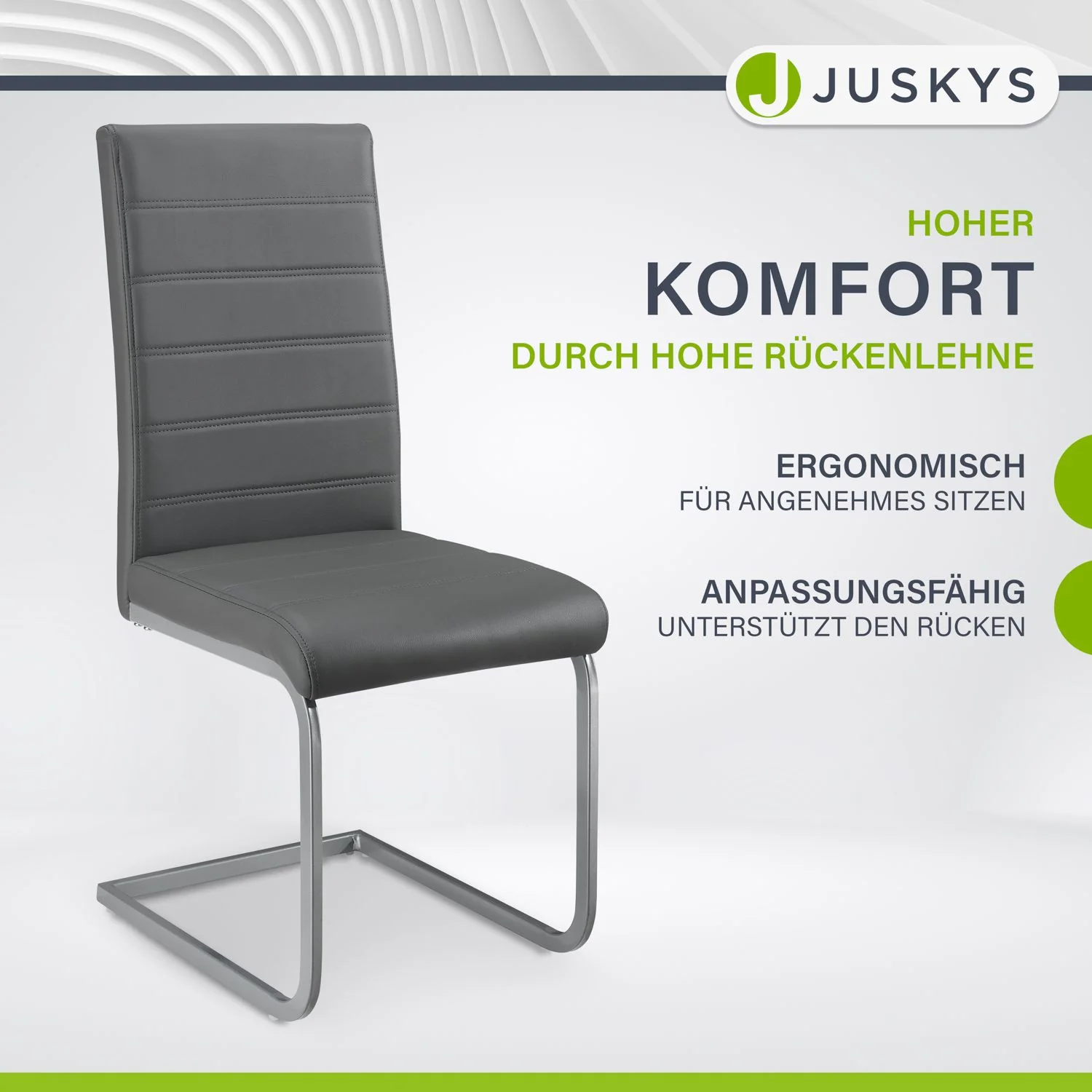 Freischwinger Stuhl Vegas mit Kunstleder - Image 35