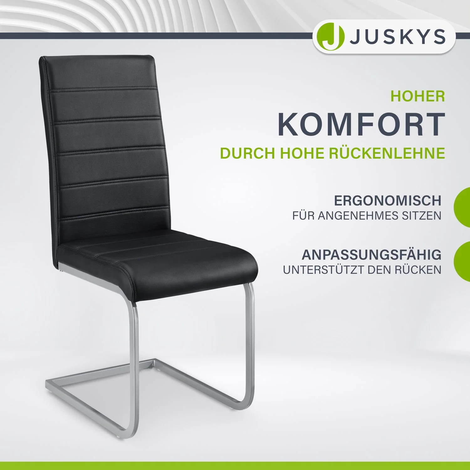 Freischwinger Stuhl Vegas mit Kunstleder - Image 4