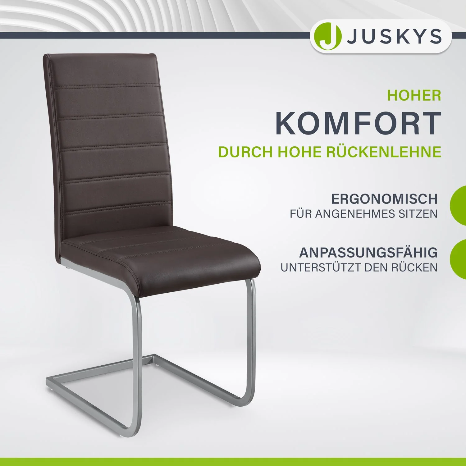 Freischwinger Stuhl Vegas mit Kunstleder - Image 60