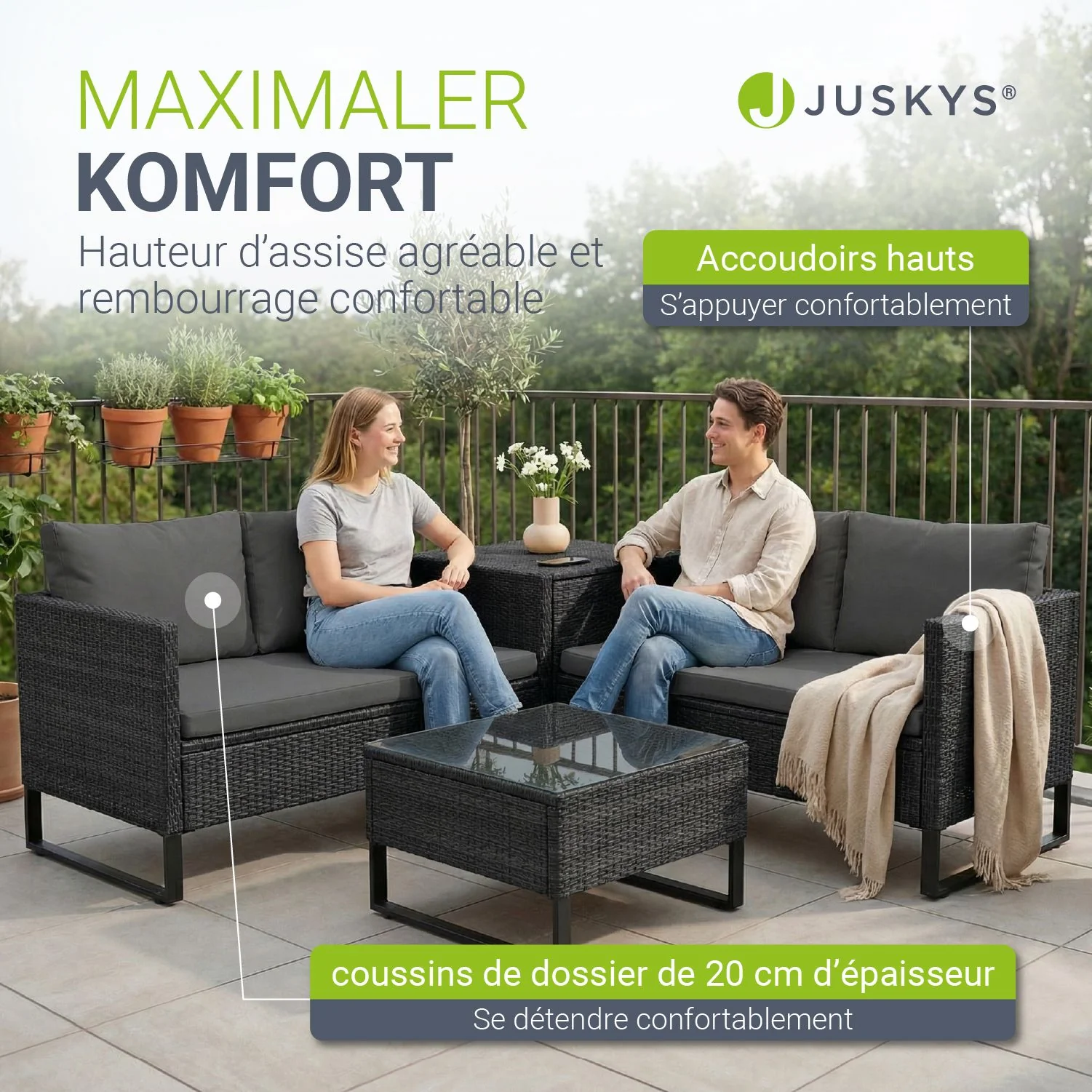 Gartenlounge für 4 Personen Santorini - Image 26