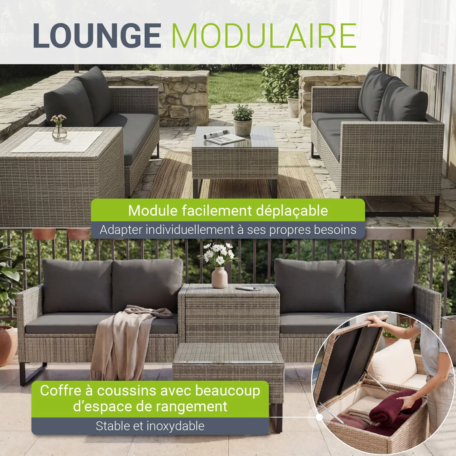 Gartenlounge für 4 Personen Santorini - Image 32