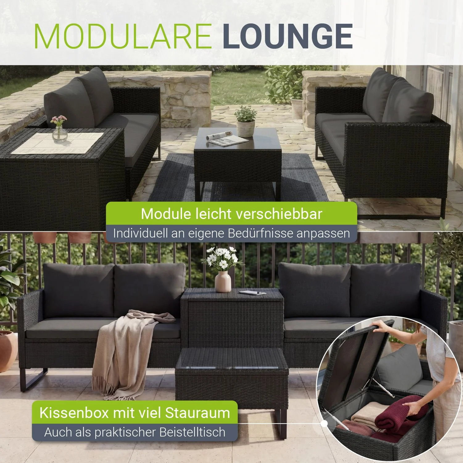 Gartenlounge für 4 Personen Santorini - Image 4