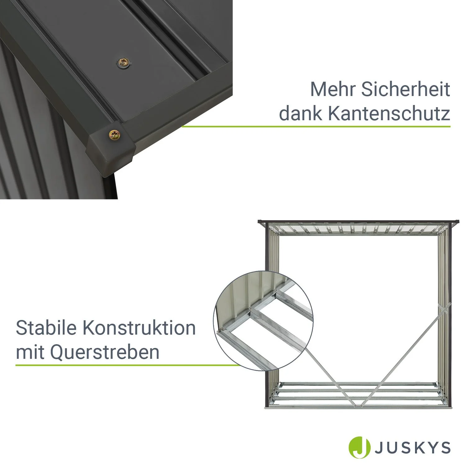 Holzunterstand Metall Enno - Image 5