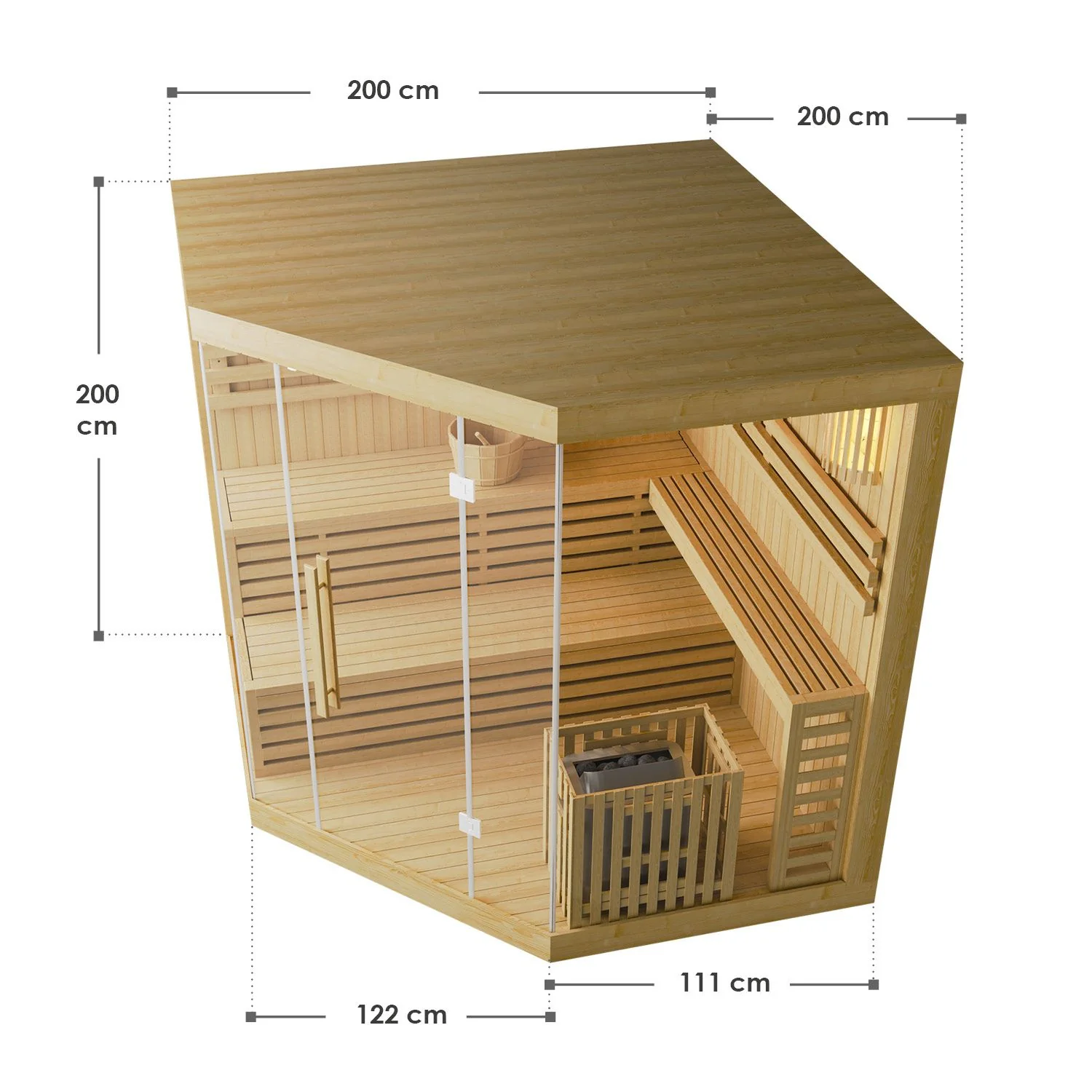 Indoor Sauna Espoo 200 Premium - Image 13