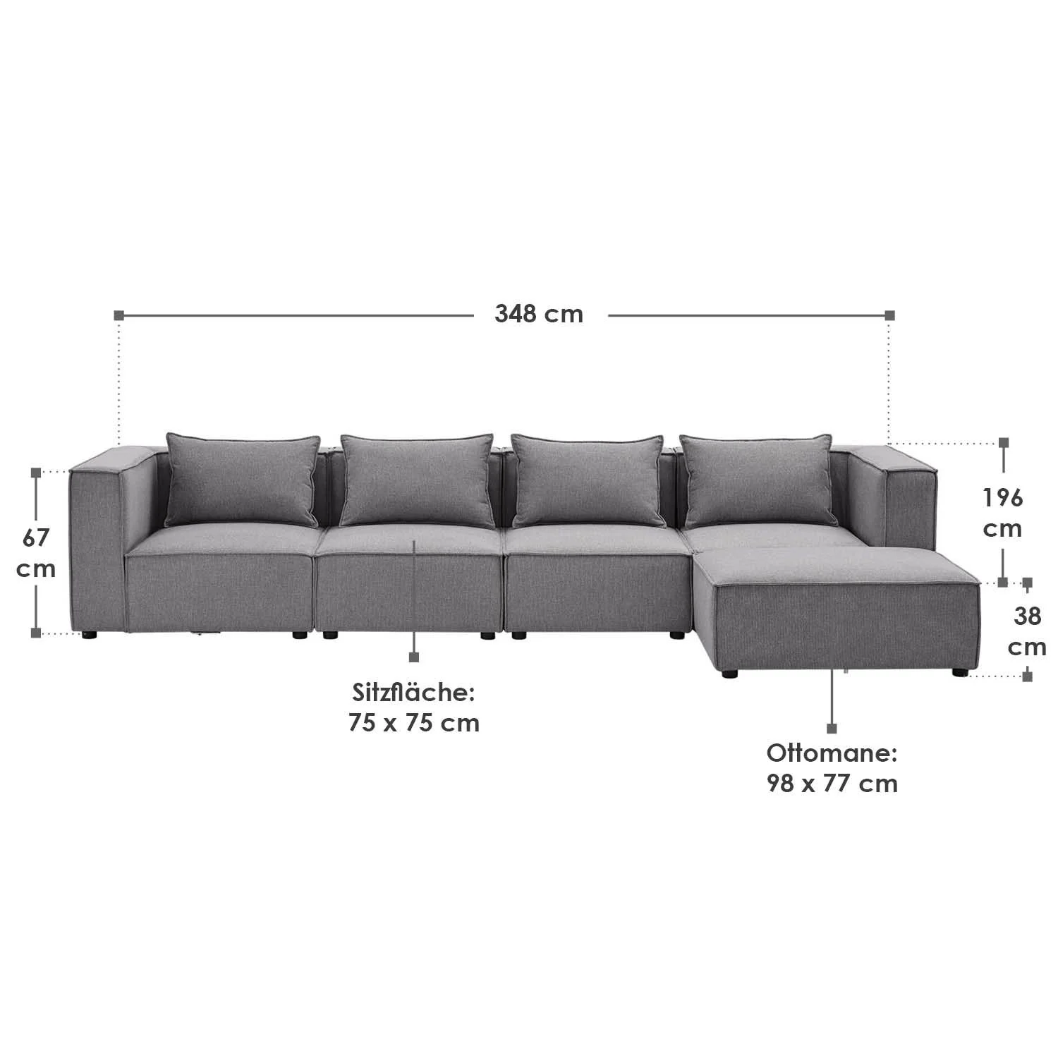 Modulares Sofa Domas XL - 4 Sitzer - Image 80