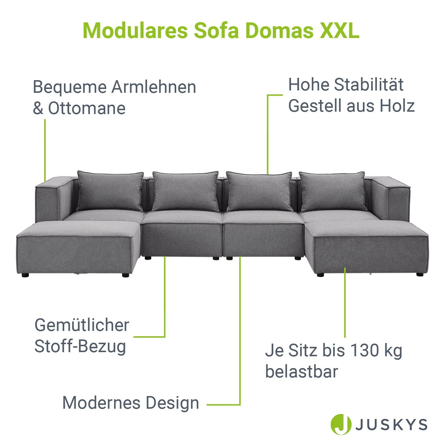 Modulares Sofa Domas XXL - Wohnlandschaft - Image 63