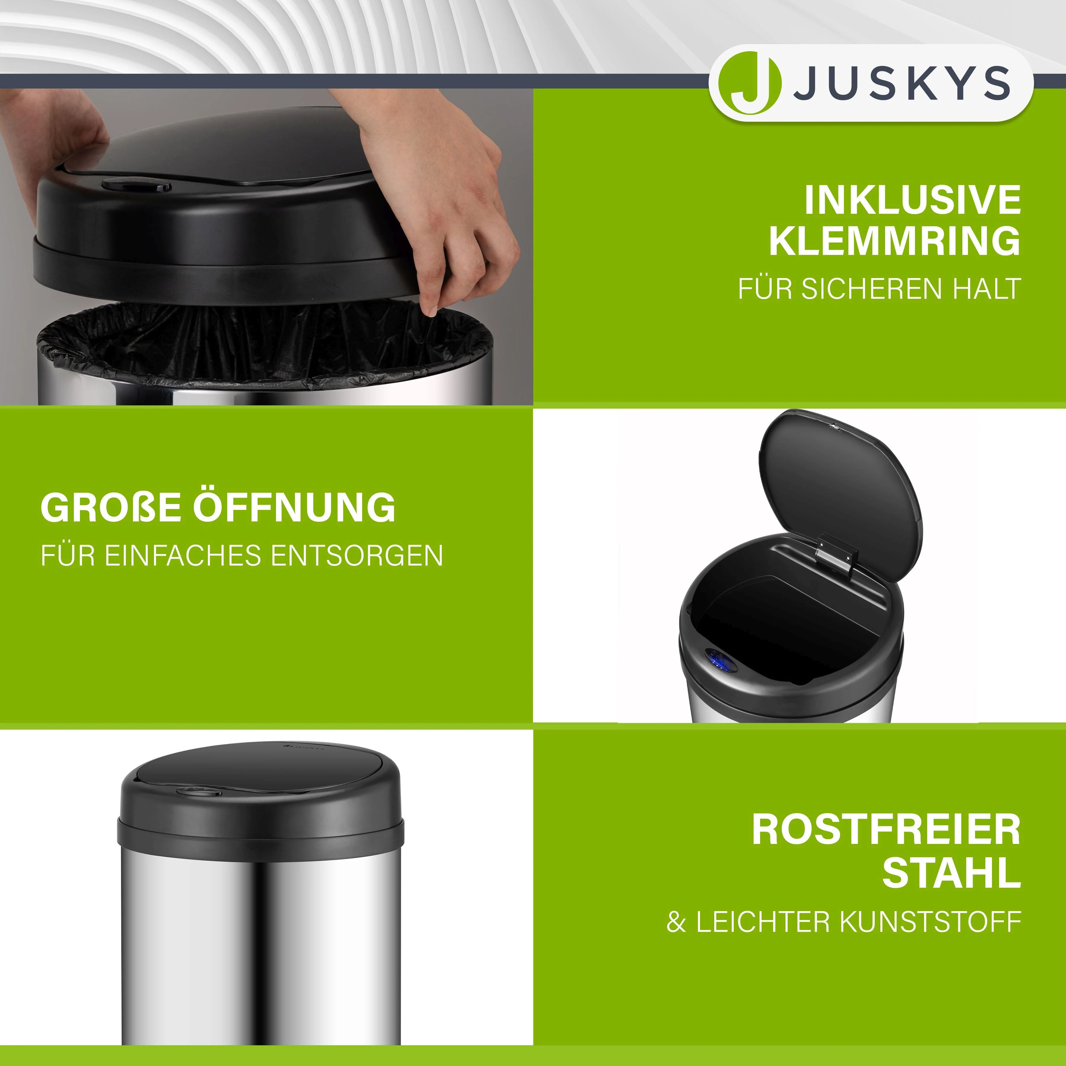 Runder Mülleimer mit Sensor - Image 36