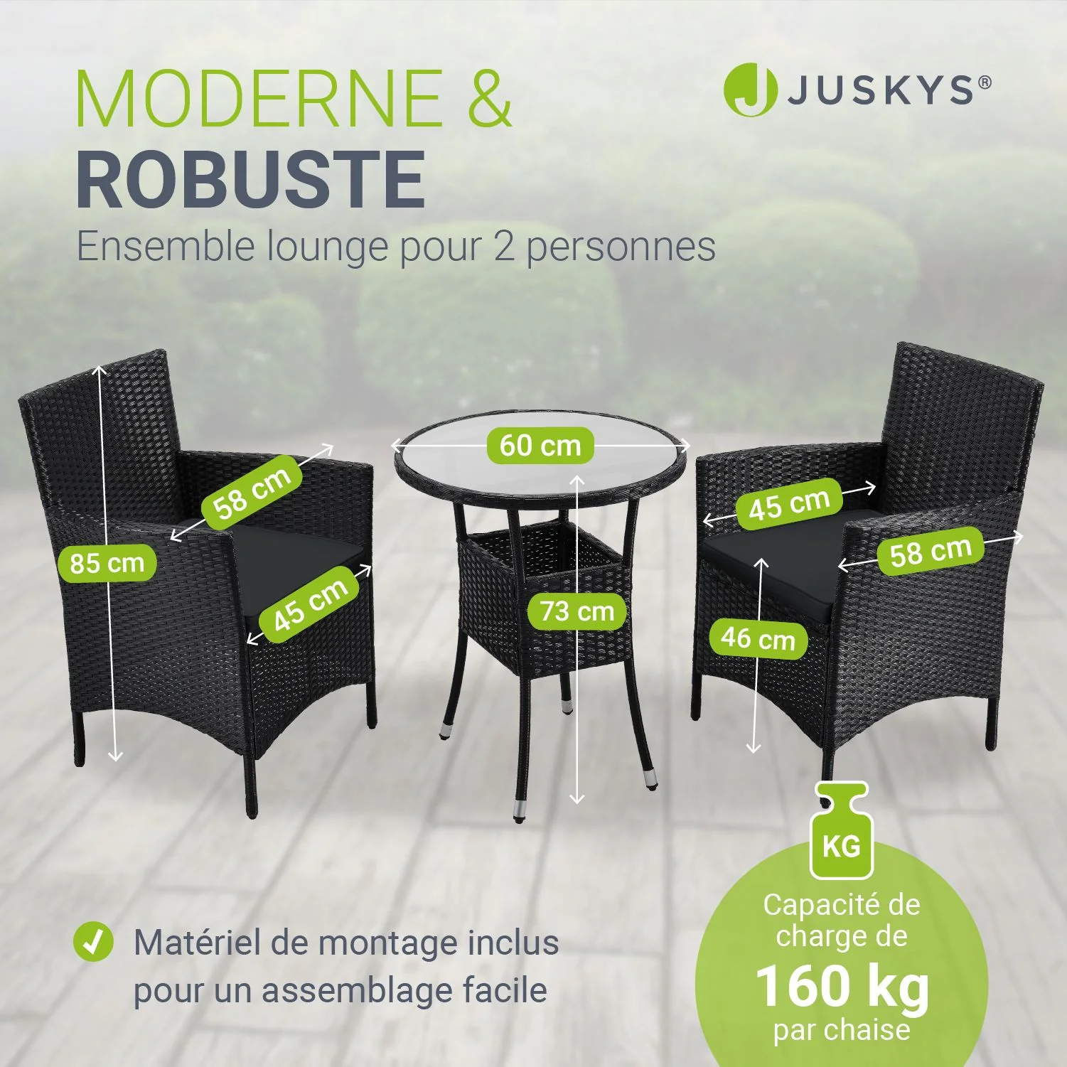Polyrattan Balkon Set Bayamo - Image 26