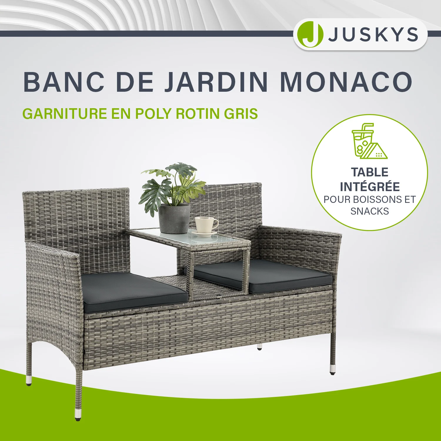 Polyrattan Sitzbank Monaco - Image 24