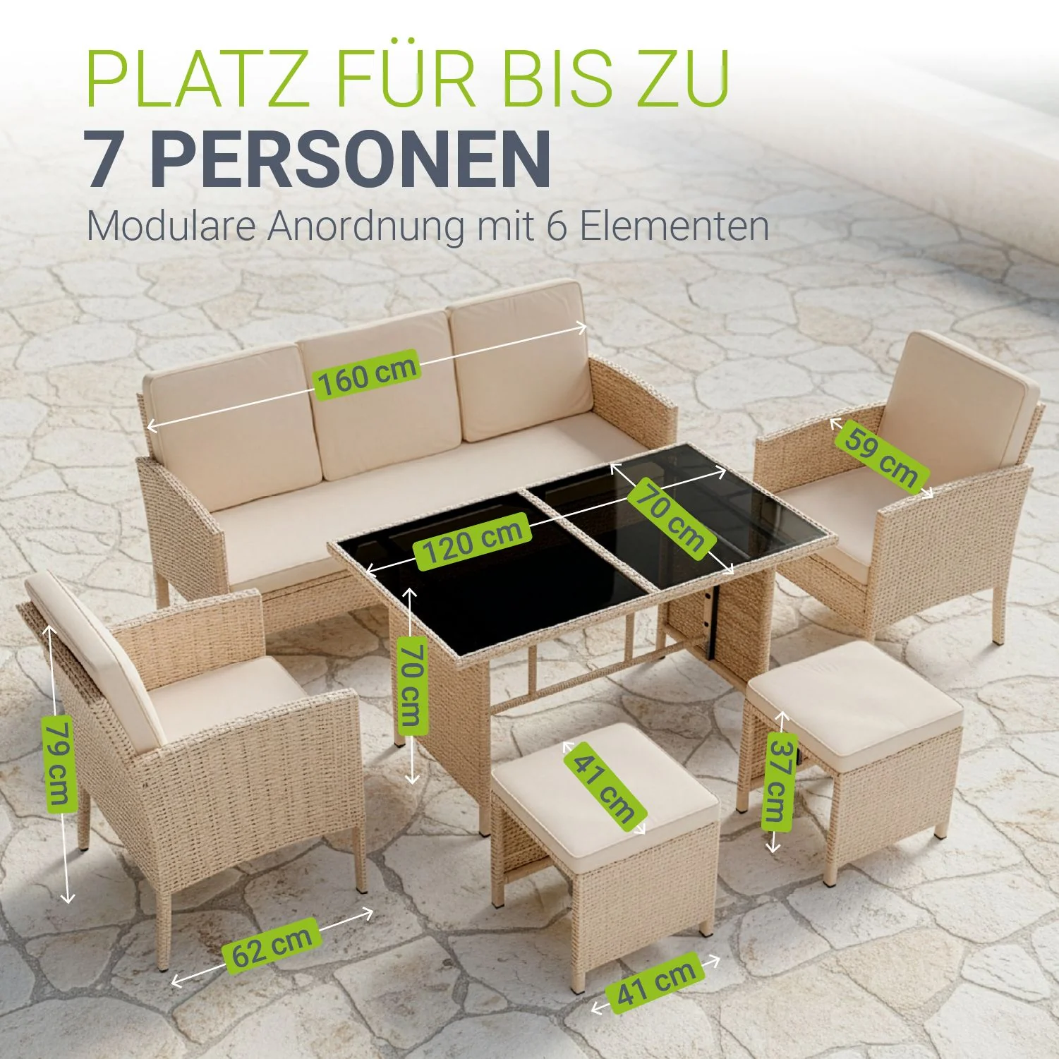 Rattan Sitzgruppe Turin - Image 18