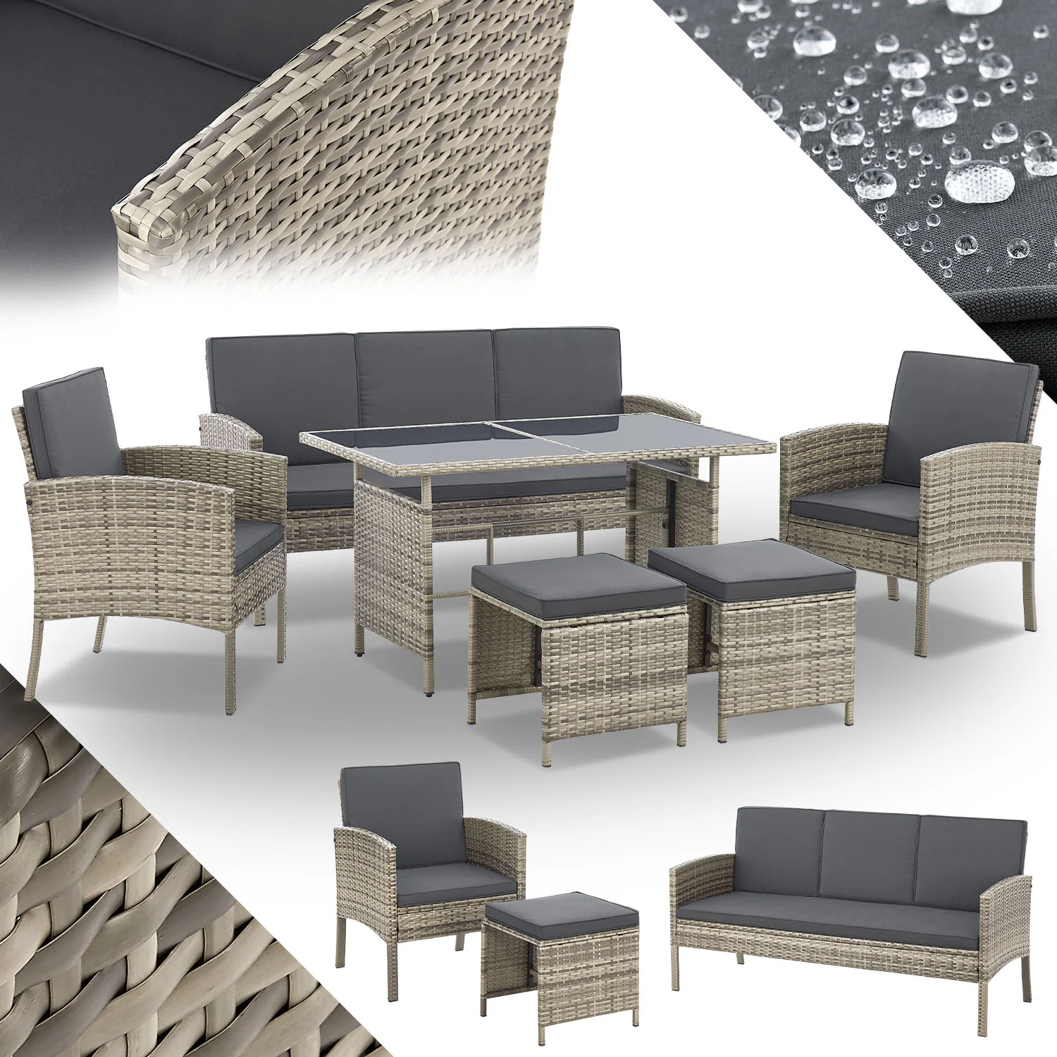 Rattan Sitzgruppe Turin - Image 22