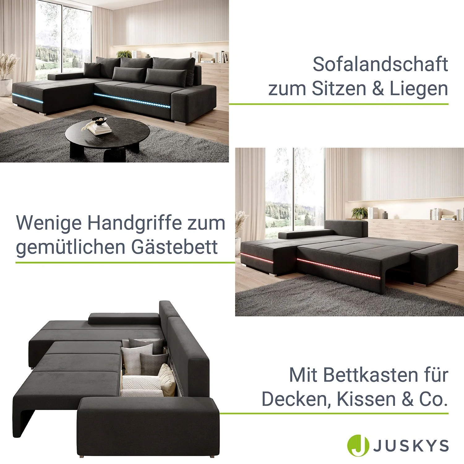 Sofa Davos mit LED - Image 24