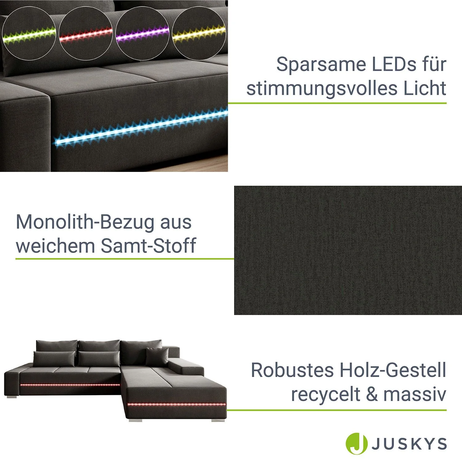 Sofa Davos mit LED - Image 47