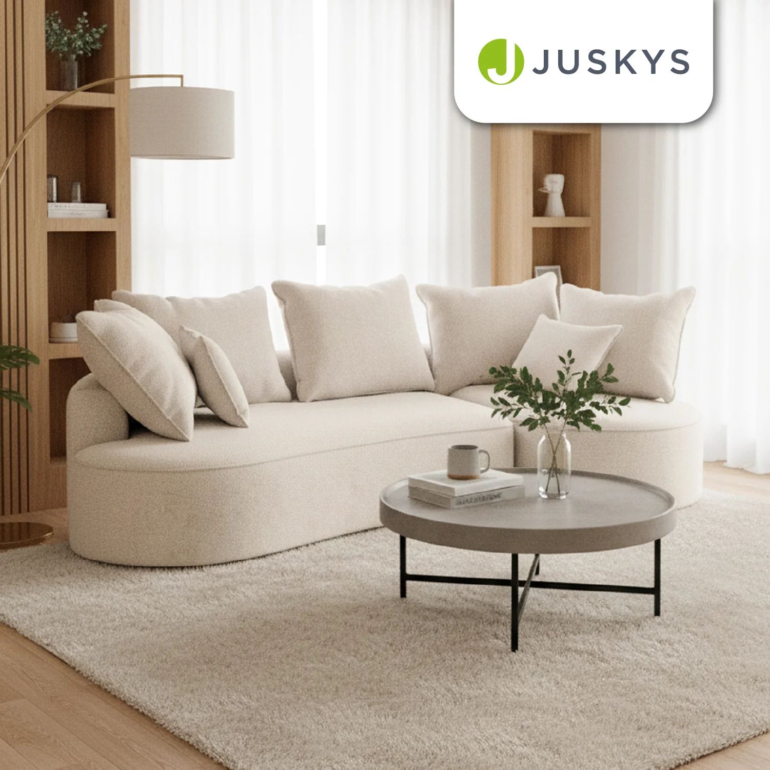 Sofa Tirano mit Ottomane & Dekokissen - Image 49