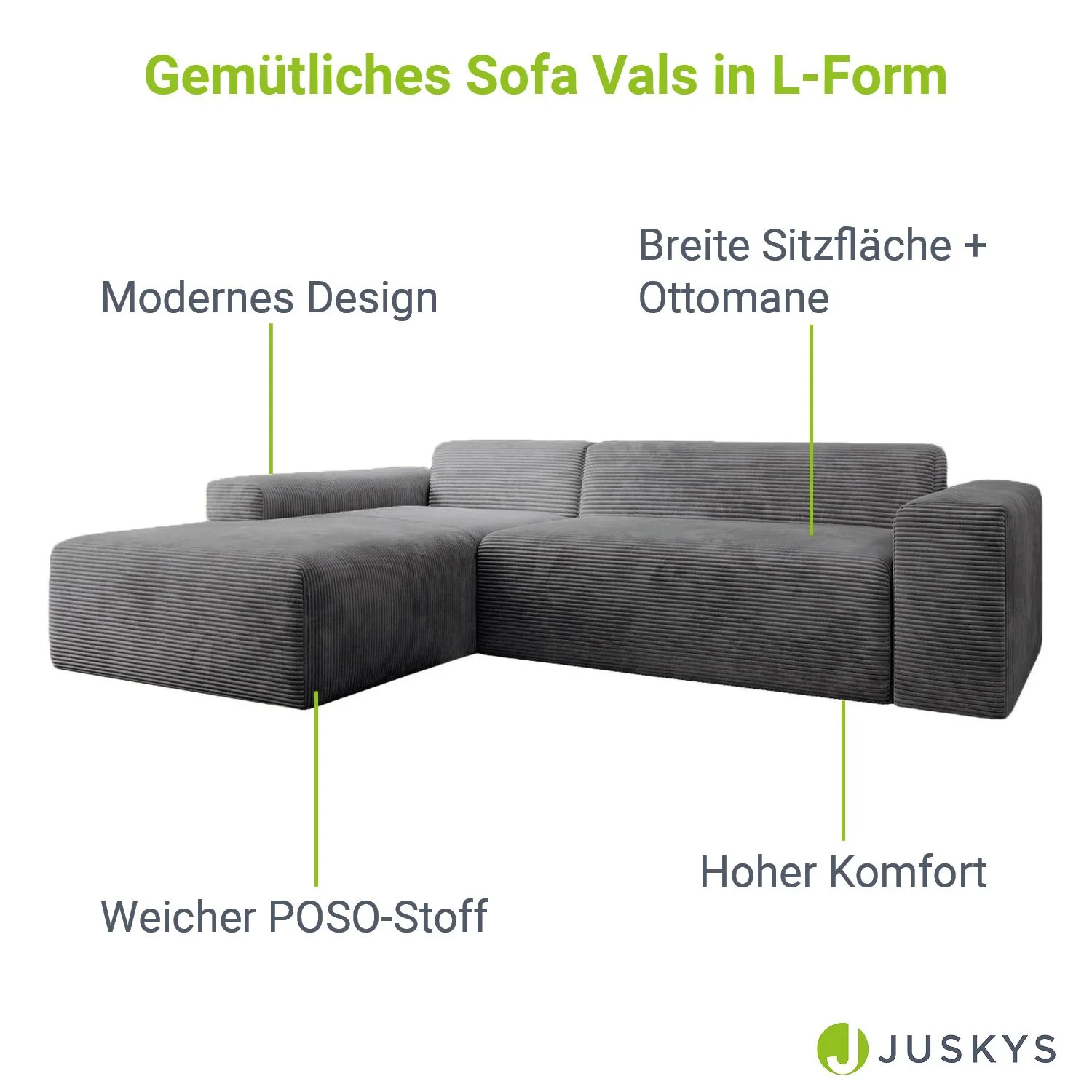 Sofa in L-Form Vals - Image 41