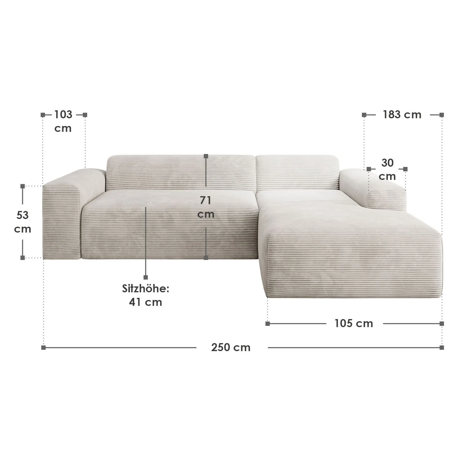 Sofa in L-Form Vals - Image 63