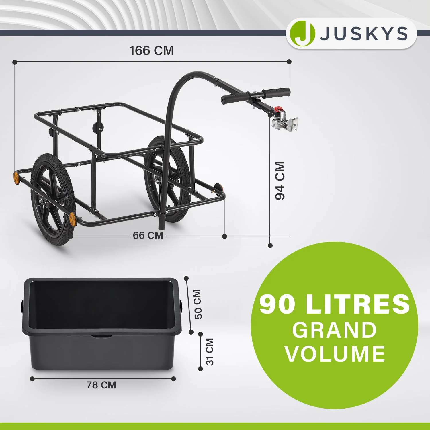 Transportanhänger / Fahrradanhänger 90 Liter - Image 11