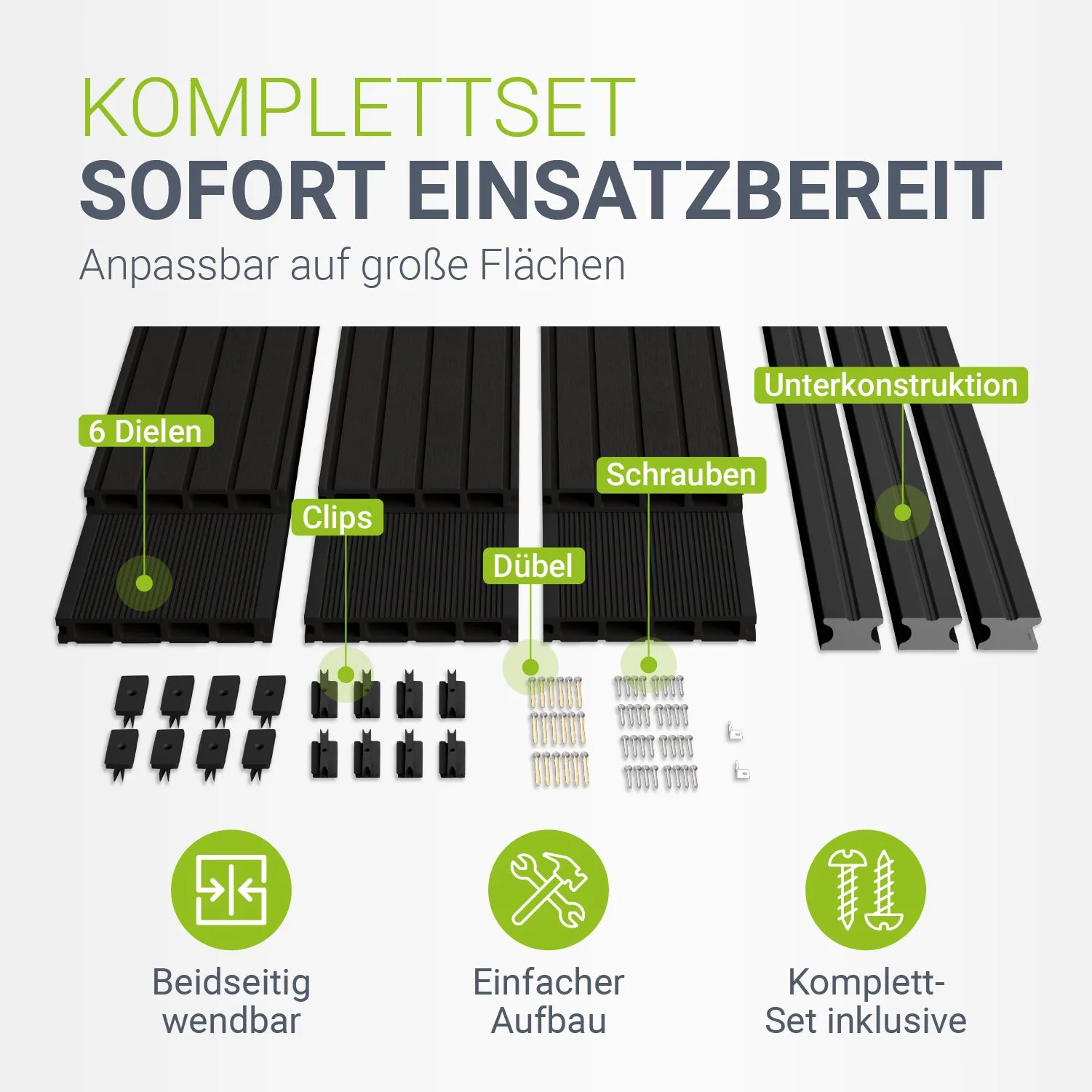 WPC Terrassendielen in Anthrazit - Image 3