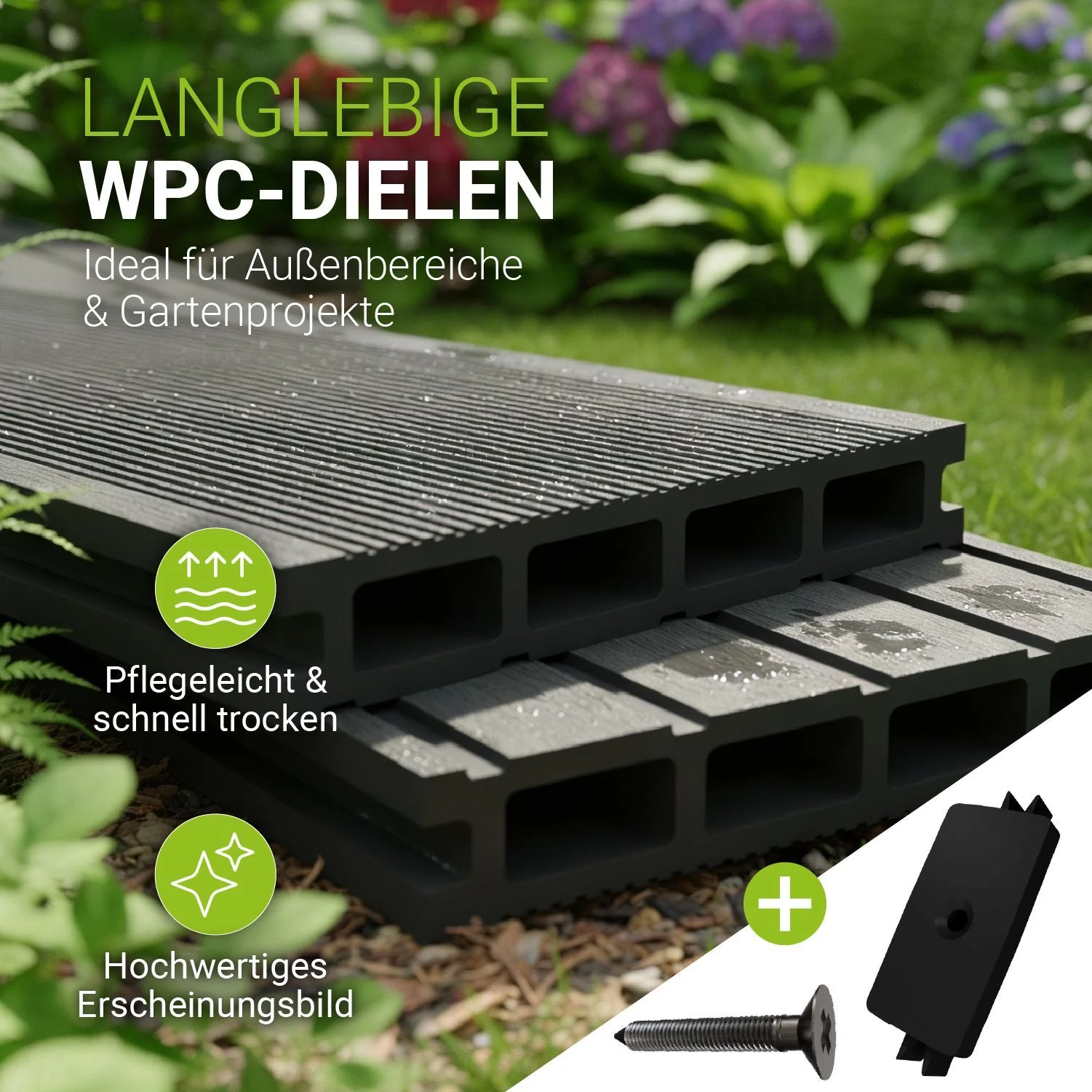 WPC Terrassendielen in Anthrazit - Image 39